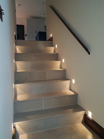 Staircase step lighting installed by Reed Electrical